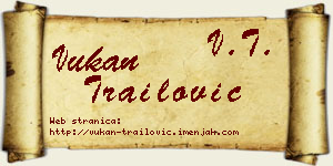 Vukan Trailović vizit kartica